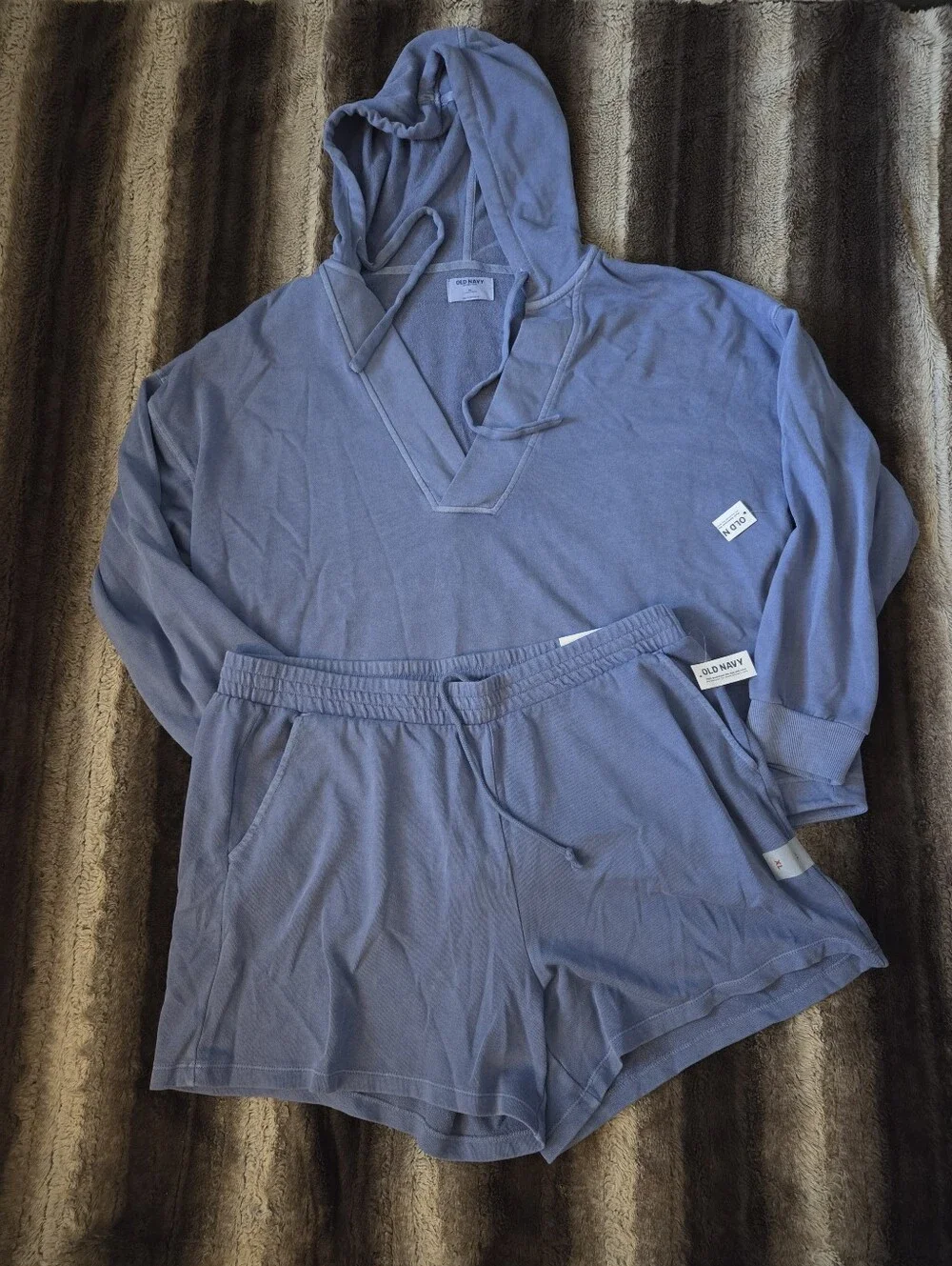 Old Navy So Comfy Shorts & Hoodie Set Size Xl NWT